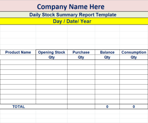 28+ Editable Stock Report Templates in EXCEL