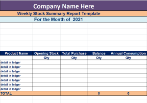 28+ Editable Stock Report Templates in EXCEL