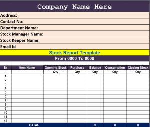 28+ Editable Stock Report Templates in EXCEL